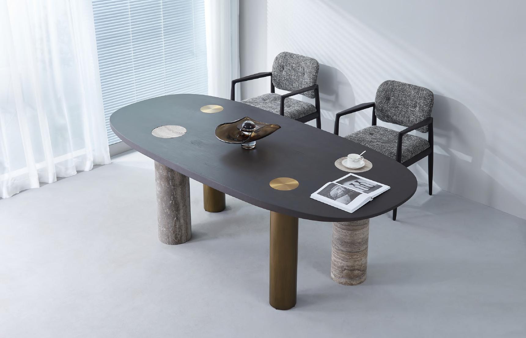 Обеденный стол Oval Marble