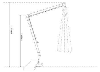 Зонт уличный на боковой алюминиевой опоре Palma — изображение 10