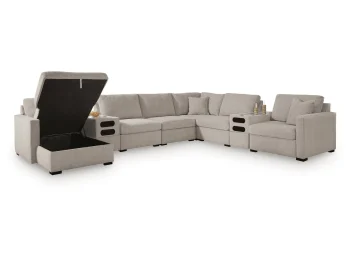 Угловой диван с местом для хранения и аудио консолями ModMax Luxe